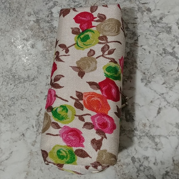 Vintage Eye Glasses Case Floral Kiss Lock Closure - Picture 7 of 11